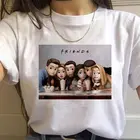 Женская футболка с надписью ТВ шоу Friends (Harajuku футболка Ullzang мультфильм печати Повседневное 90s футболка с принтом 