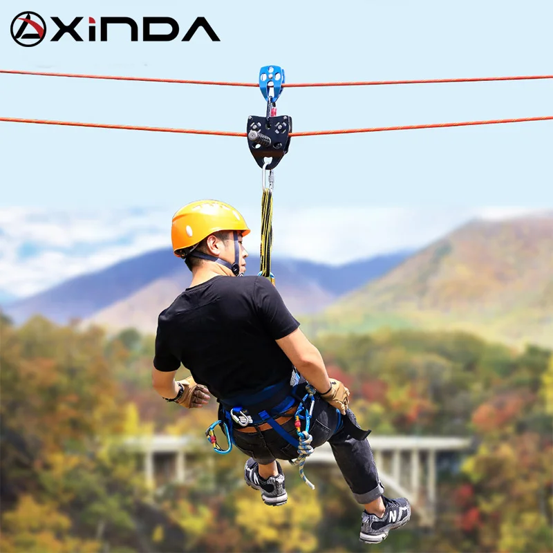 

XINDA Tyrolean Traverse Crossing Weight Carriage Device Equipment Professional Handle Pulley Roller Gear Outdoor rock climbing