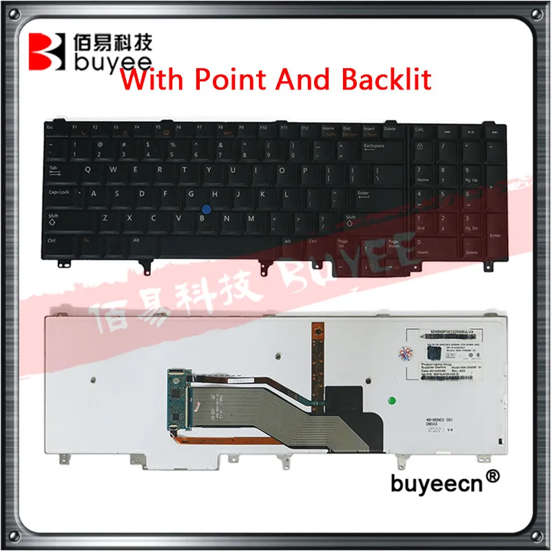 

Клавиатура для ноутбука DELL E6520, E6530, E6540, E5520, E5520M, E5530, английская клавиатура с подсветкой, проверенная точка подсветки