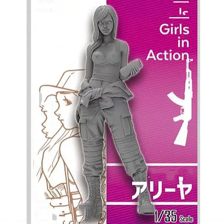 1/35 серия для девочек 23 фигурки из смолы набор для строительства фигуры