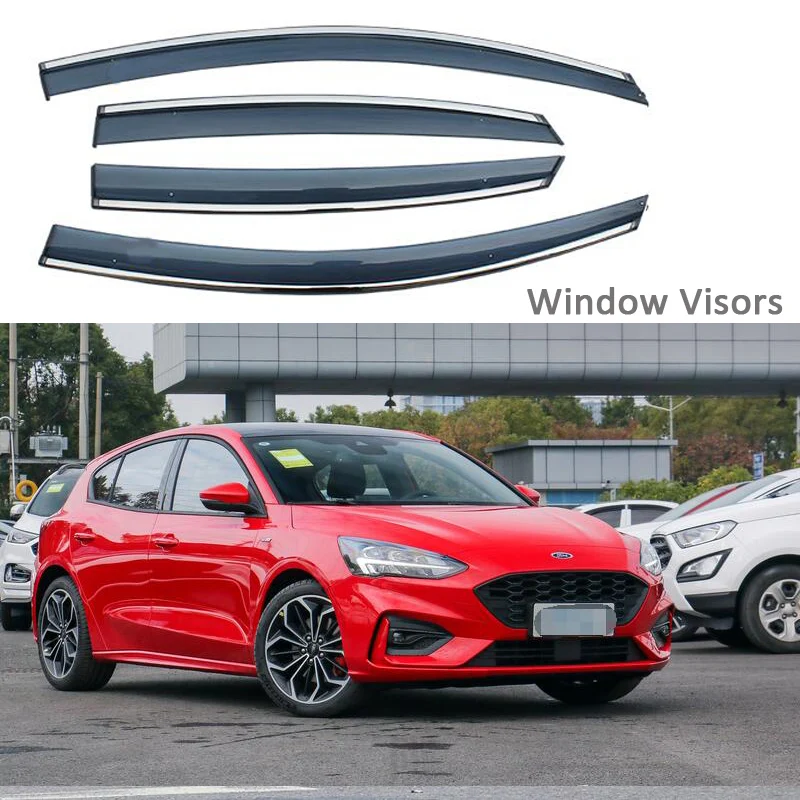 Для Ford Focus Хэтчбек 2019-2020 окно козырек Vent Оттенки Пластик дождь и блеск Защита от