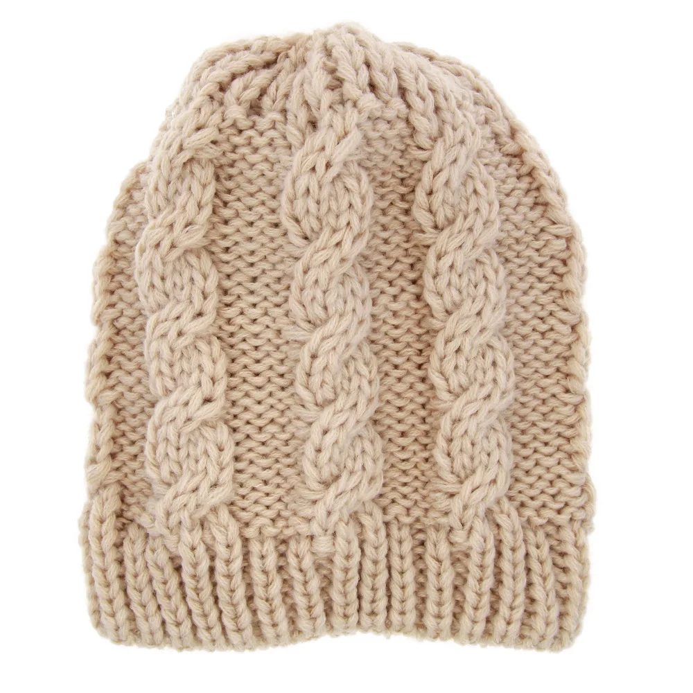 

New 1PCS Autumn Winter Baby Hat Knitted Children Caps Newborn Infant Warmer Hats Headwear Hair Accessories Photography Props