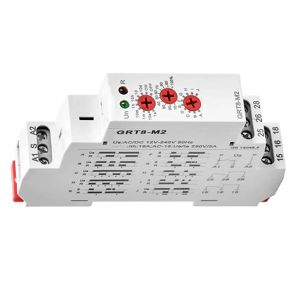 

Time Relay GRT8-M2 AC220V Small Electronic Timer Switch With Digital LCD Display Function Choice Multifunction Timer Relay