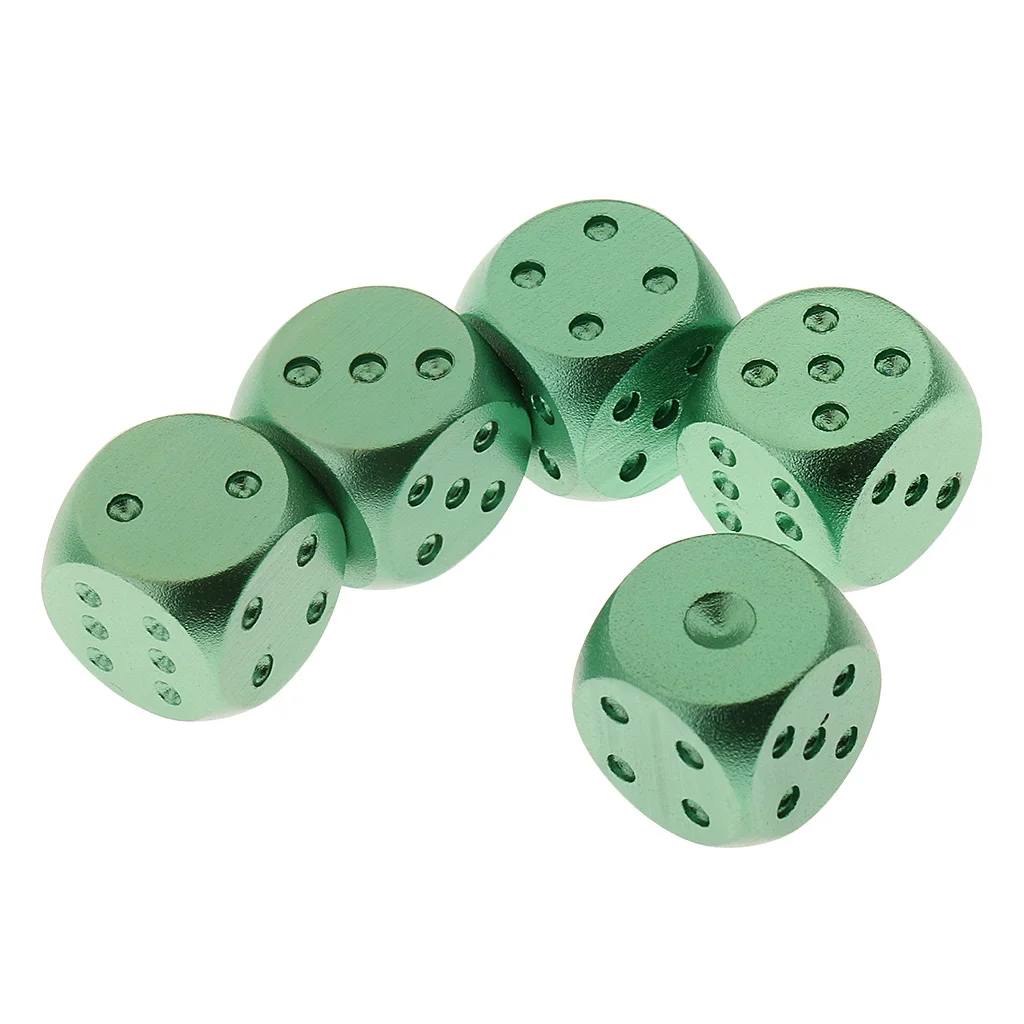 

20pc Solid Aluminium Alloy Dominoes Metal Drinking Dice Game Dice Poker Party