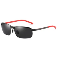 aluminum magnesium sport sunglasses polarized men titanium fiber legs half frame rectangle driving glasses eyewear accessories