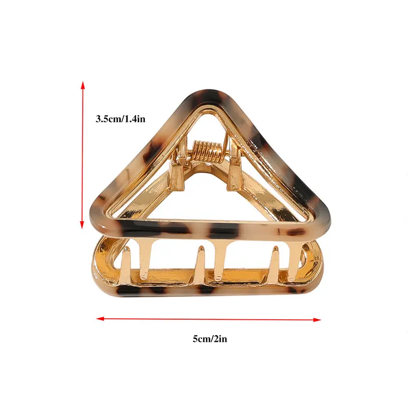 

Simple Creative Alloy Hair Claws Ladies Large Size Metal Hair Clamps Crab Geometric Barrettes Triangle Hollow Hair Clip