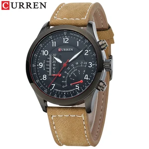 curren hot brand luxury men watches leather strap waterproof sports quartz wristwatch for men watches male clock reloj hombre free global shipping