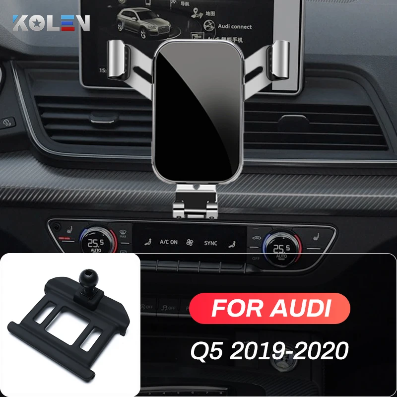 Supporto per telefono cellulare per auto per Audi Q5 2019 2020 supporto per gravità GPS supporto speciale per presa d'aria supporto per staffa di navigazione accessori - H7bc844915bb44fb3a9e51e7fea49c3cbp