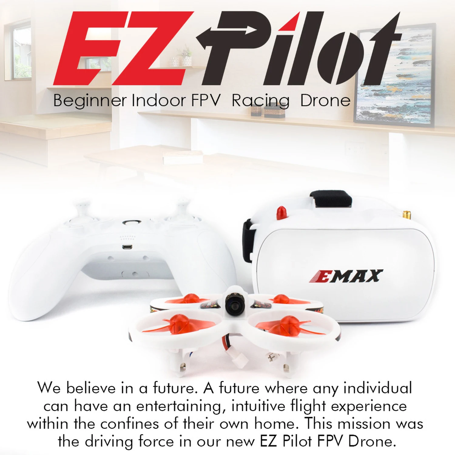 EMAX EZ пилотный Дрон для начинающих комнатный Летающий FPV гоночный с камерой 600TVL