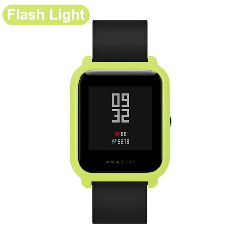 Flash light XShum Amazfit bip чехол протектор для Xiaomi amazfit bip аксессуары Бампер ТПУ Защита экрана защитный чехол - Цвет: Flash light