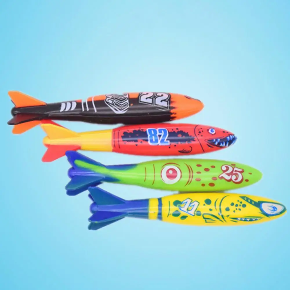Juguete de nataci&oacute;n con forma de pez para chico, juguete de verano con anilla para buceo, algas marinas, palillo para inmersi&oacute;n, cohete de Torpedo de agua, juguetes para lanzar en la piscina, regalos-1