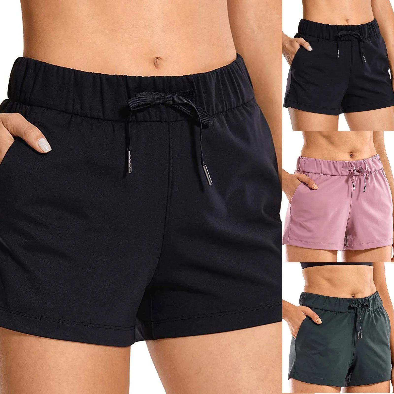 

Women's Clothing Summer Shorts New Fashion Women's Casual Sports Quick-drying Shorts Plus Size Drawstring Loose Shorts