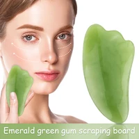 green natural resin guasha scrapping plate gua sha massager face meridian scrapping plate piece massage tools arm massage tool