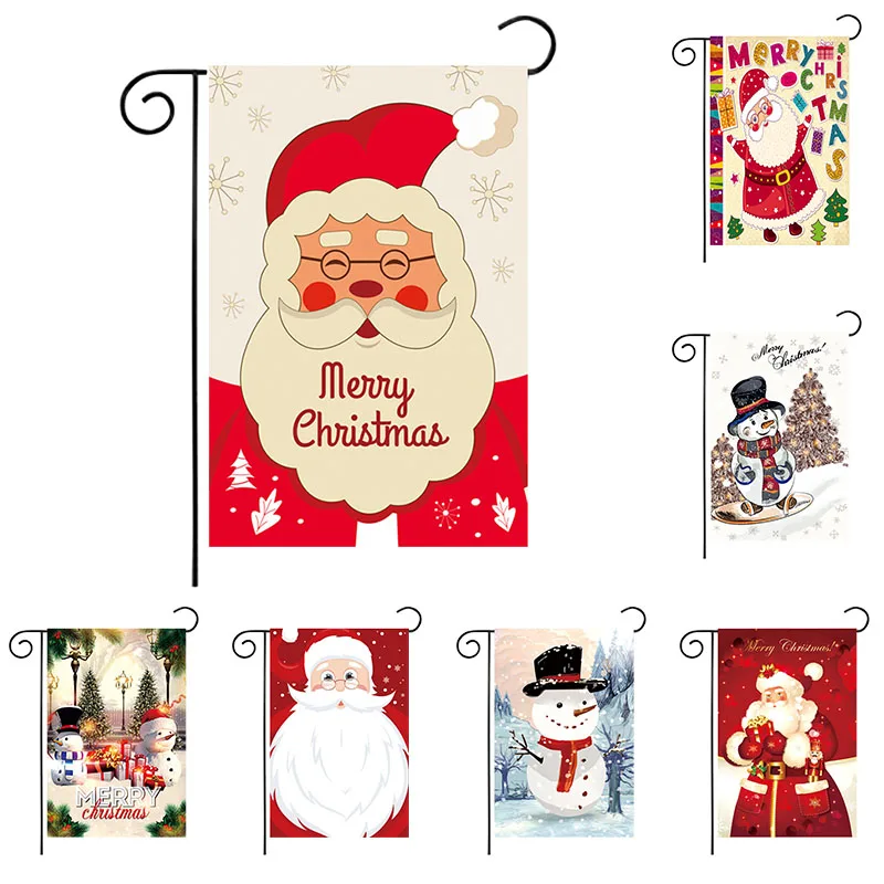 Садовый флаг для помещений и улицы домашний декор Рождественский зимний Санта