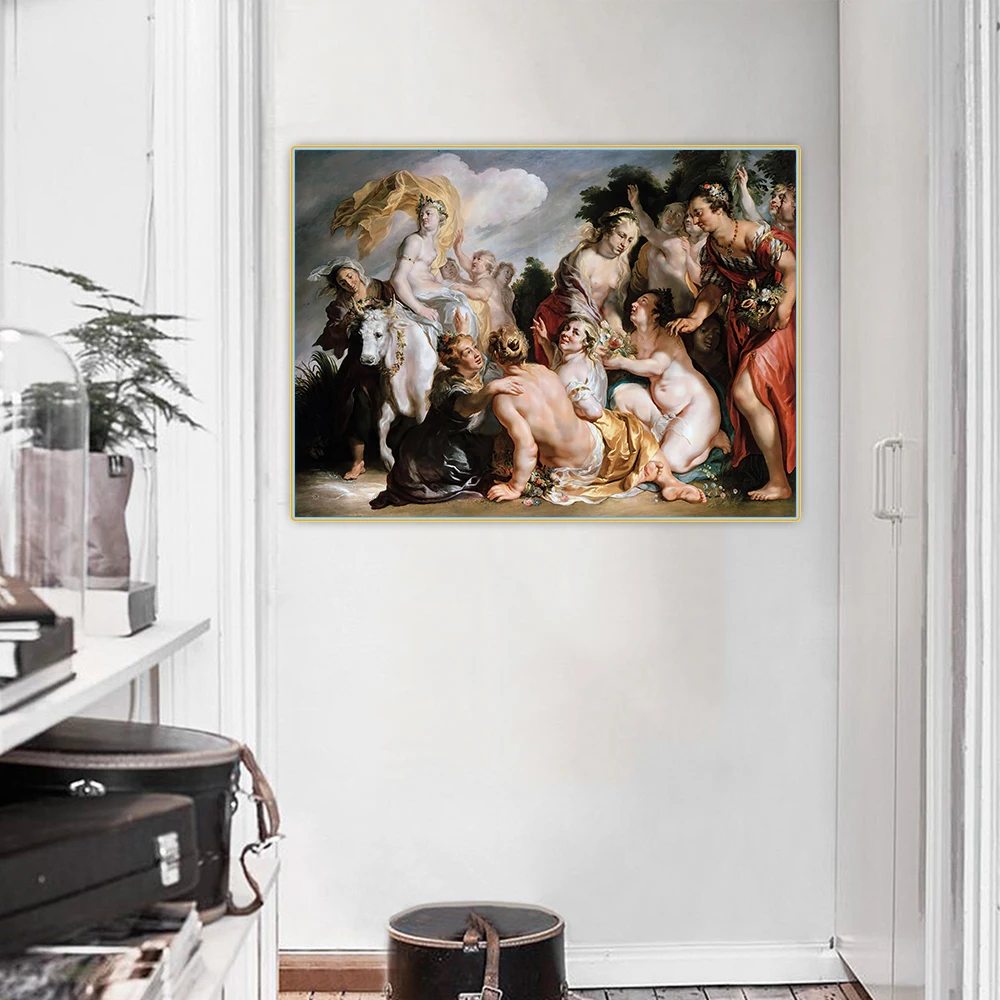Jacob Jordaens《The Rape of Europa》Canvas Oil Painting Art Aesthetic Picture Poster Wall Background Hanging Decor Home Decoration - купить
