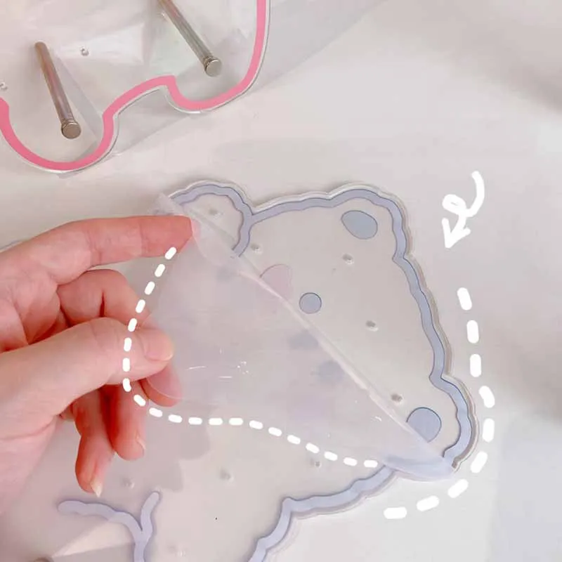 Творческая пластиковая стойка для показа милых экранчатых сережек из картона Creative Cartoon Plastic Clear Earrings Studs Display Rack Cute Screen Earring Jewelry Stand Holder Storage Box Supplies on.