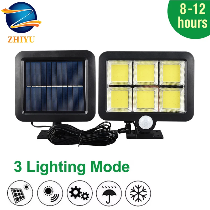 

100/120 LED Outdoor Solar Light Motion Sensor Rechargeable Solar Wall Light Waterproof Emergency Street Garden Porch Light