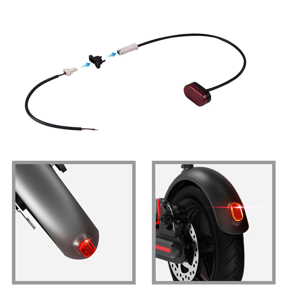 

Brake Light For Xiaomi Mijia M365 Pro Electric Scooter Rear TailLight Lamp LED Skateboard Stoplight Battery line Safety Light