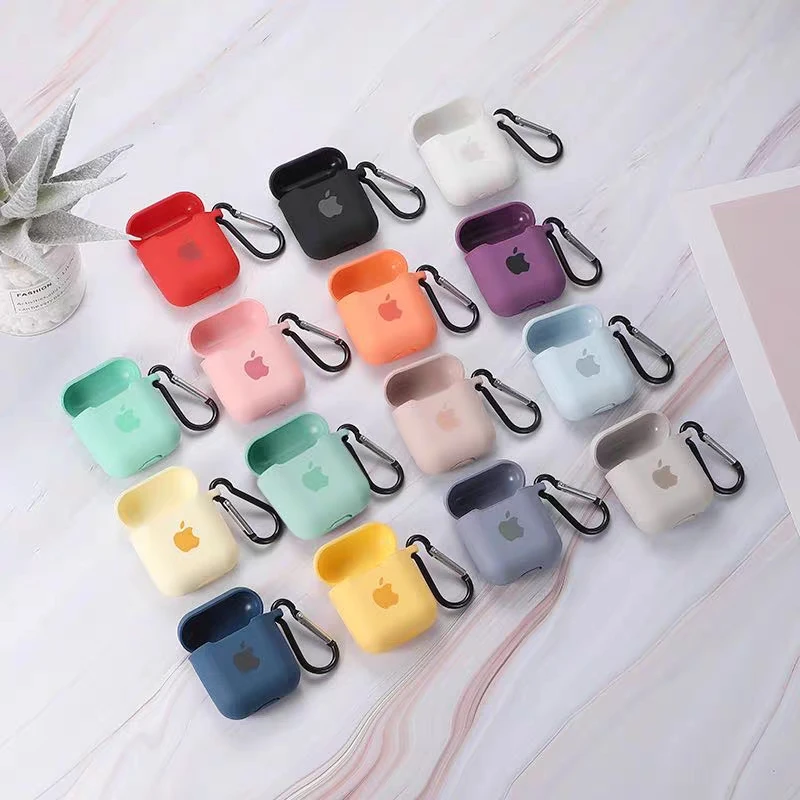 Наушники чехол для Apple Airpods 1 2 Мягкая силиконовая сумка наушников