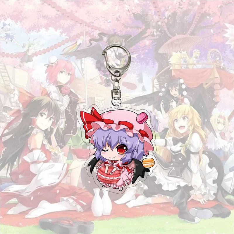 Акриловый брелок для ключей с аниме проект Touhou подвеска Hakurei Reimu Kirisame