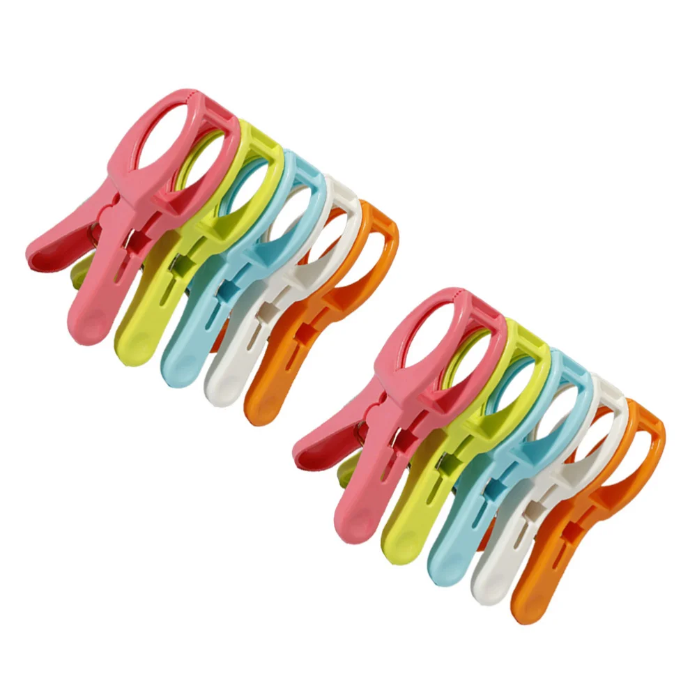 

10pcs Household Clothes Non-slip Clips Multipurpose Clips (Random Color)