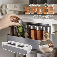 Spice Jar Bottle Organizer Holder Box Under-Shelf Drawer for Seasoning Pot Cabinet Kitchen Pantry Food Cans Storage Accessories