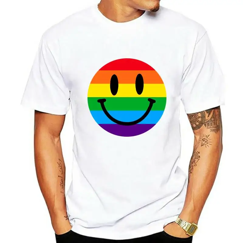 

Мужская футболка с коротким рукавом Pride Smile, летняя дышащая футболка с графическим принтом, 2020 хлопок, 100%