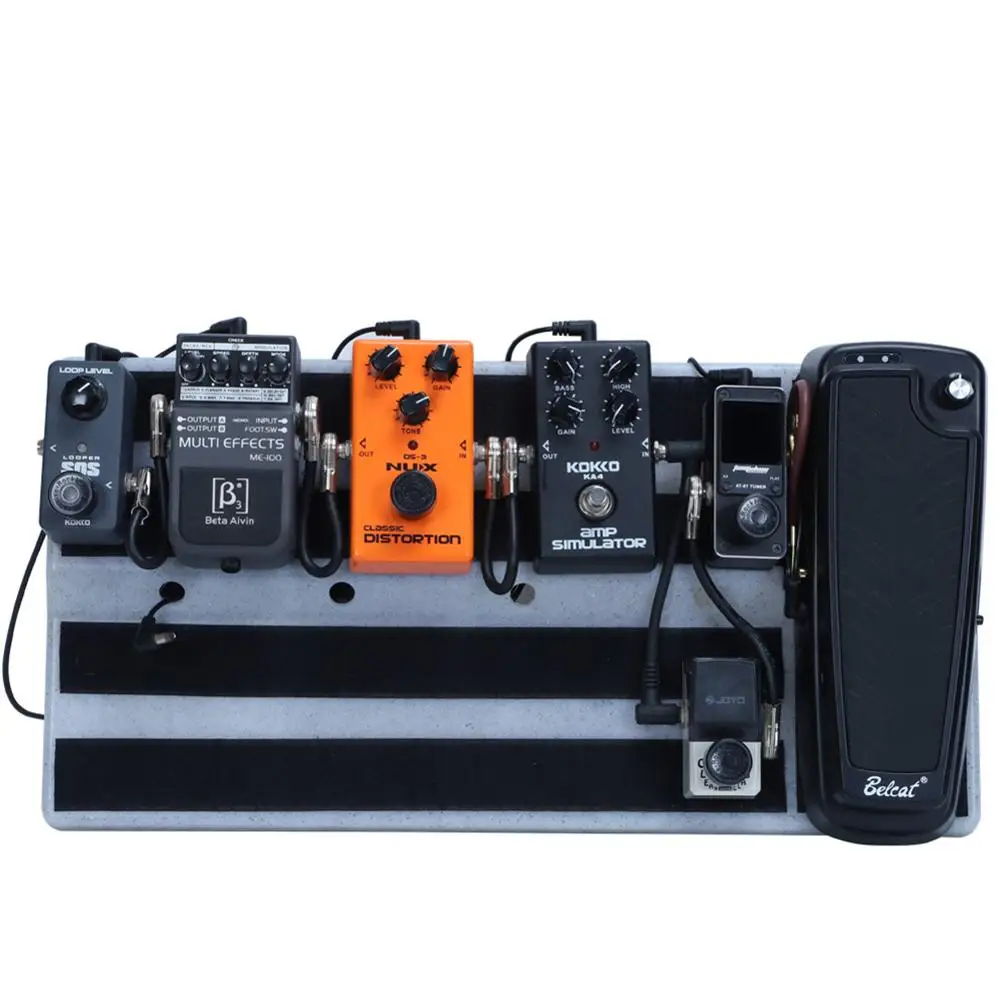 

Board Guitar Pedal Board Mastery Effect Pedal board Rock Board Super Light Strong Hide Power Room Musical Accessories