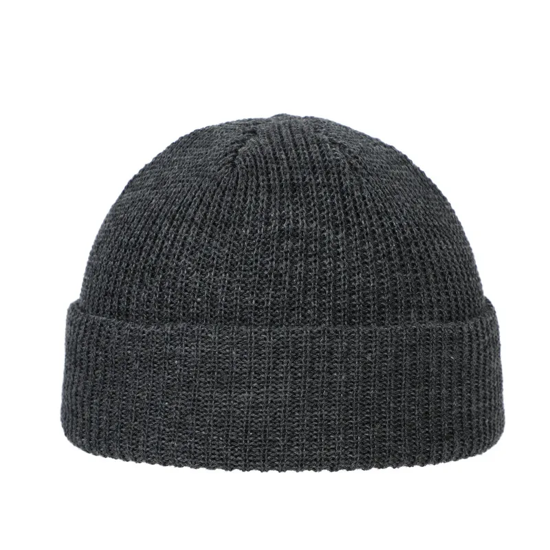 Вязаная шапка помещика повседневная однотонная мужская зимняя осенняя теплая в