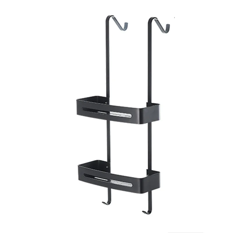 Двухуровневый стеллаж для хранения в ванной комнате настенный Тип Подвесная