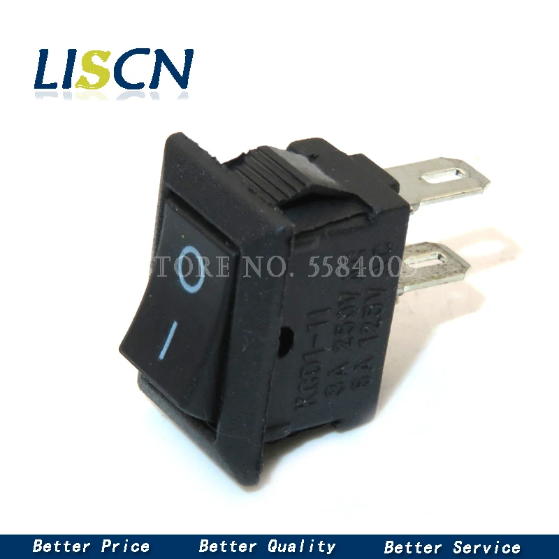 10 шт. кнопочный переключатель 15x21 мм SPST 2Pin 6A 250 В 10A 125 KCD1-101 защелкивающийся