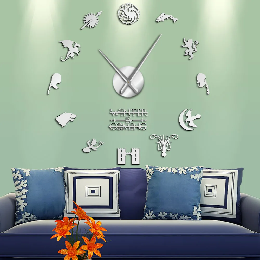 Средневековый Фэнтези дом Старков девиз слова зеркальные наклейки настенное