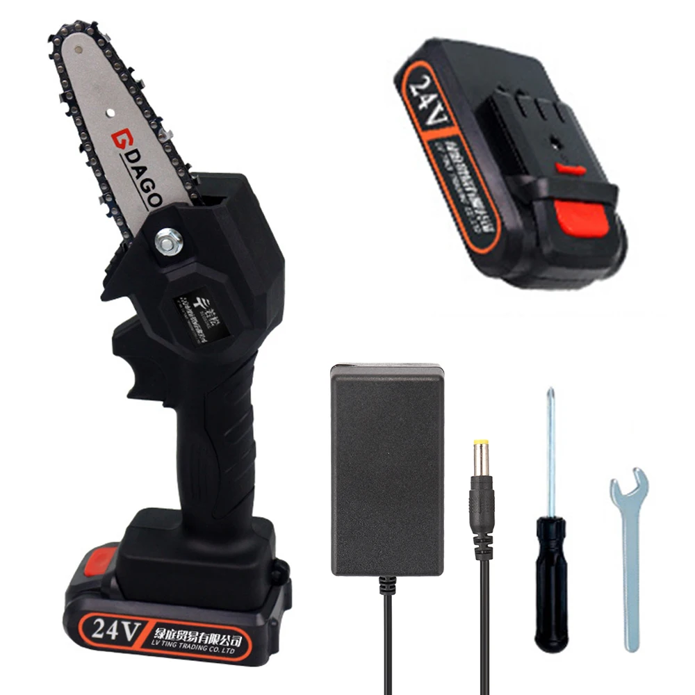 Электрическая цепная пила 24 В литий ионный аккумулятор электрические пилы для