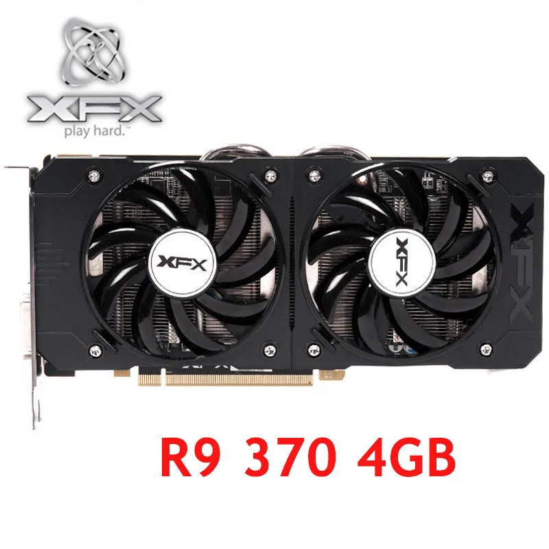 XFX Графика карты R7 370 4GB / 4G 256Bit GDDR5 видеокарта AMD 300 VGA R7370 4 Гб DisplayPort б/у|Видеокарты| |