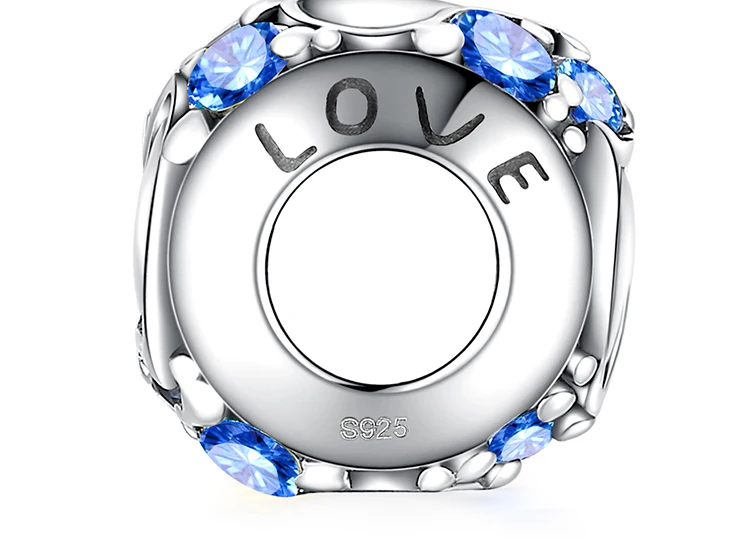 JewelryPalace верное сердце 0.4ct синий кубический цирконий 925 пробы Серебряный Шарм бусины Новинка года Лидер продаж красивые подарки