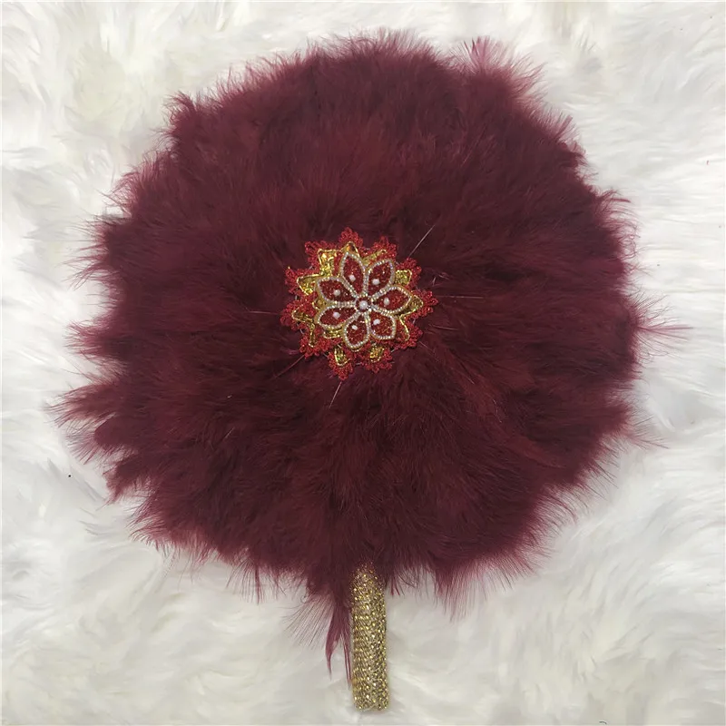 Большой размер дизайн Африканское белое перо большой веер для женщин свадебный