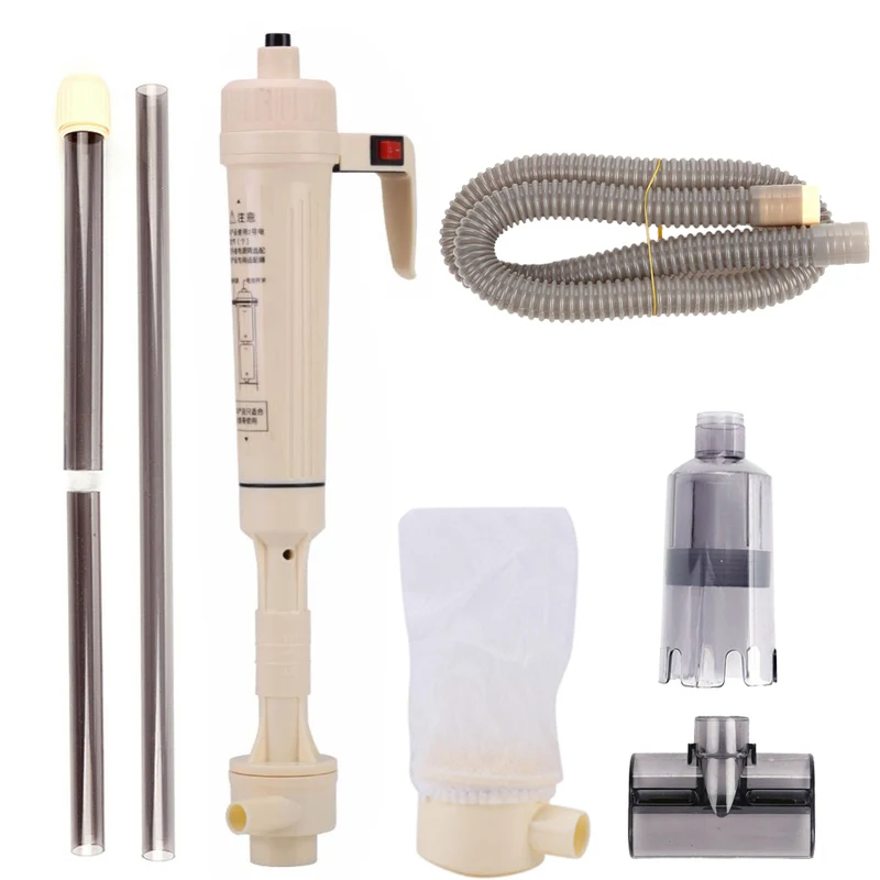 

Handheld Syphon Gravel Vacuum Cleaner Electric Aquarium Fish Tank Cleaner Tools Water Change Cleaning Suction Pipe Filter Tube