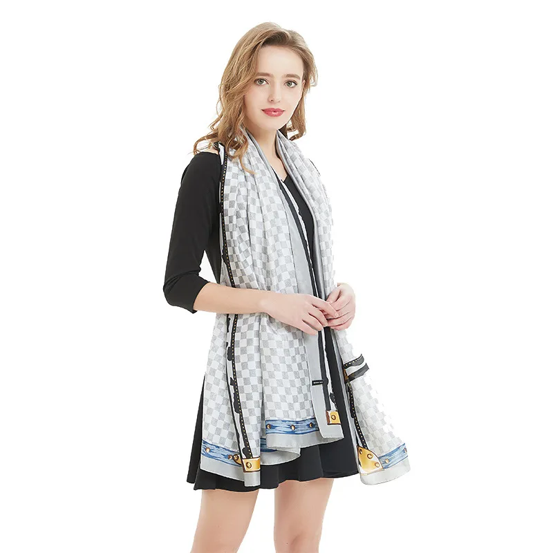 2020 летний градиентный шелковый шарф для женщин/дам модные длинные шали и накидки