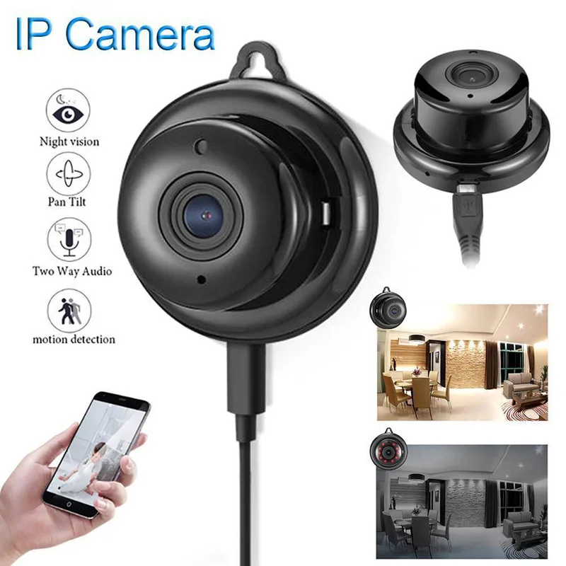 Мини HD 1080p беспроводная Wi-Fi IP камера домашняя видеонаблюдения инфракрасное