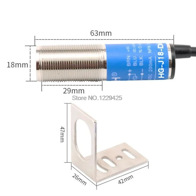 Фотоэлектрический переключатель с датчиком индуктивности и дальностью действия