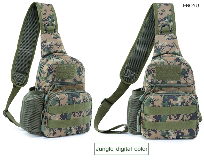 Jungle Digital Camou EBOYU Тактический крепеж сумка Для мужчин Военная Спортивная Сумка EDC облегченная модульная система переноски снаряжения рюкзак на открытом воздухе сумка через плечо сумка на ремне нагрудная для кемпинга#055 - Цвет: Jungle Digital Camou