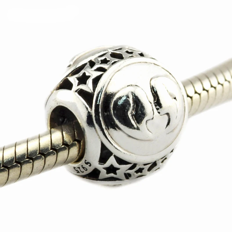 

Gemini Star Sign Charm Beads for Jewelry Making Birthday Silver 925 Jewelry Original Vintage Beads for Charms Bracelets Women