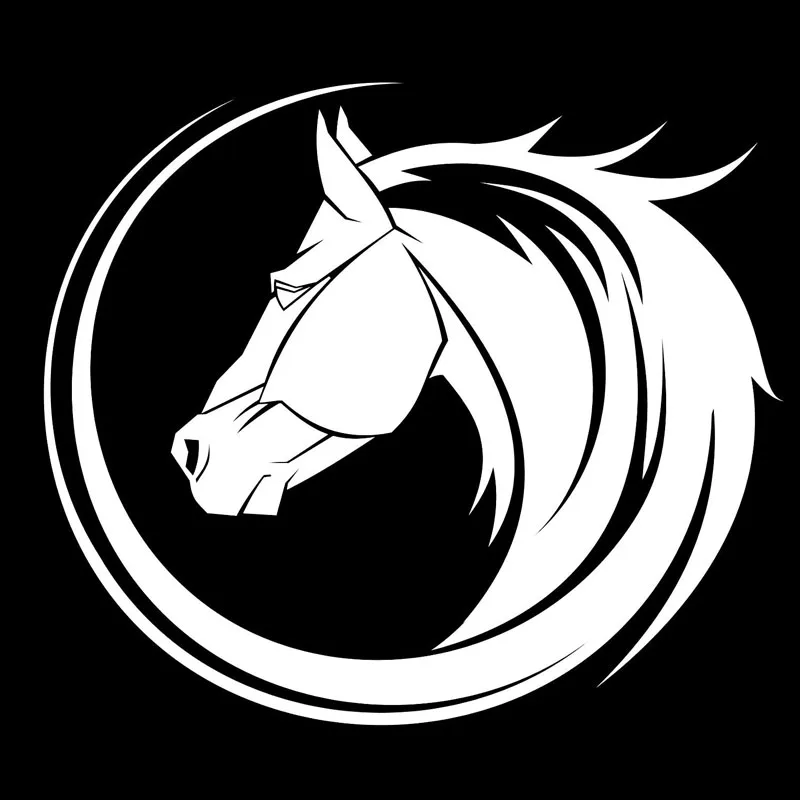 Автомобильная наклейка креативная дуга лошадь голова Моделирование масляный