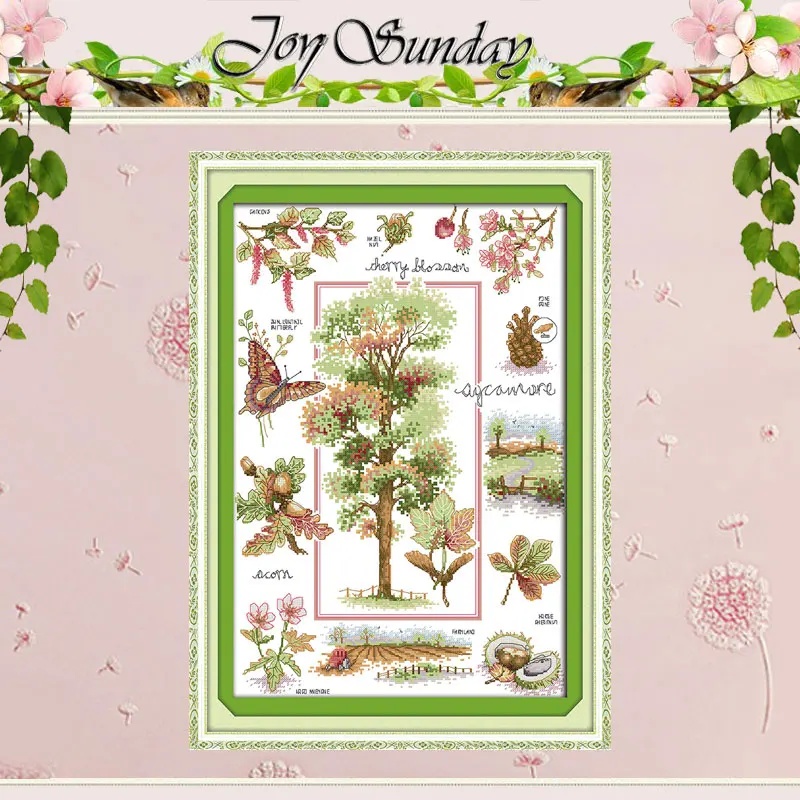 Ботанический сад живопись Счетный крест 11CT 14CT набор крестиков оптовая продажа