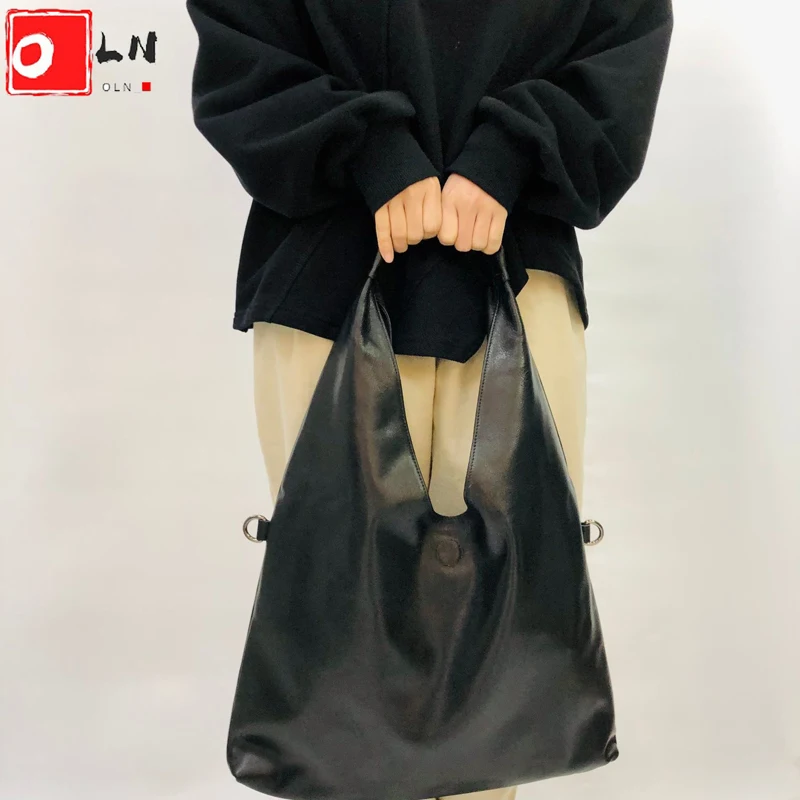 OLN Women Big Bag Top Quality Genuine Leather Hobo Handbag Large Capacity Casual Designer Female Shoulder Bags Fashion Crossbody
