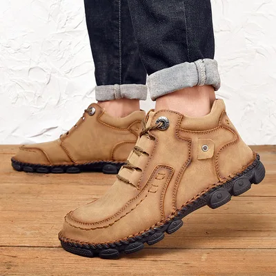 

Martin trend boots Autumn high-end British men's shoes super fiber round head large size shoes 2021 snow boots