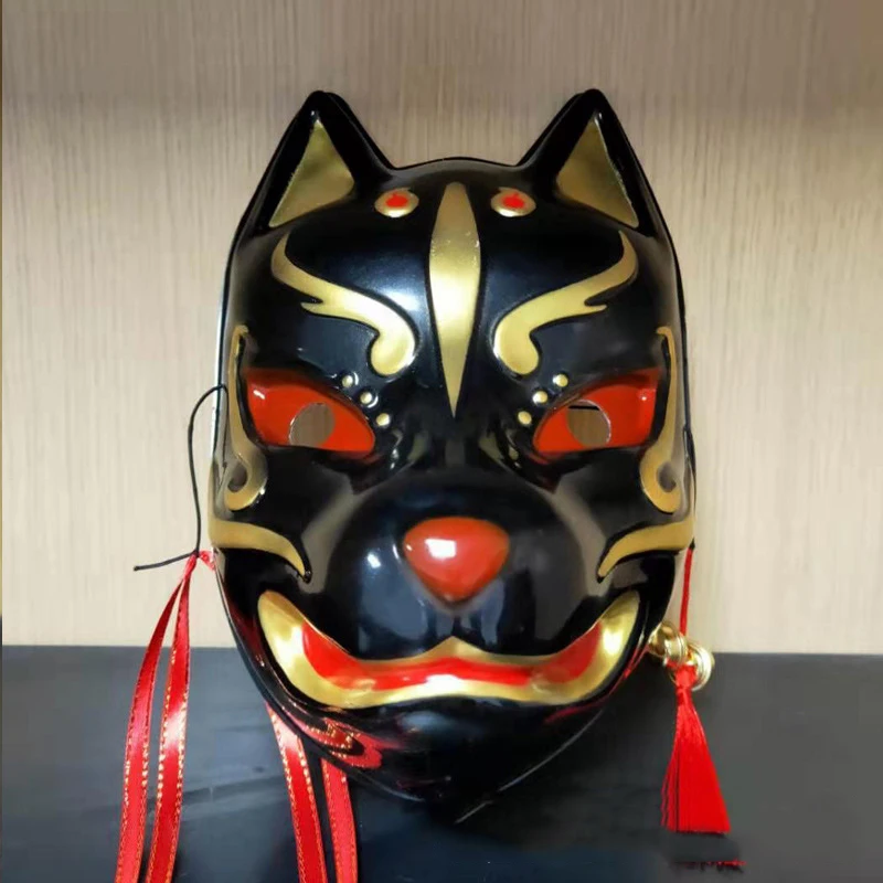Лидер продаж пластиковая маска в японском стиле с изображением головы собаки