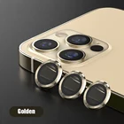 Закаленное стекло для объектива задней камеры iPhone 12 Pro Max, защитная пленка для iPhone 12 Pro, чехол с металлическим защитным кольцом