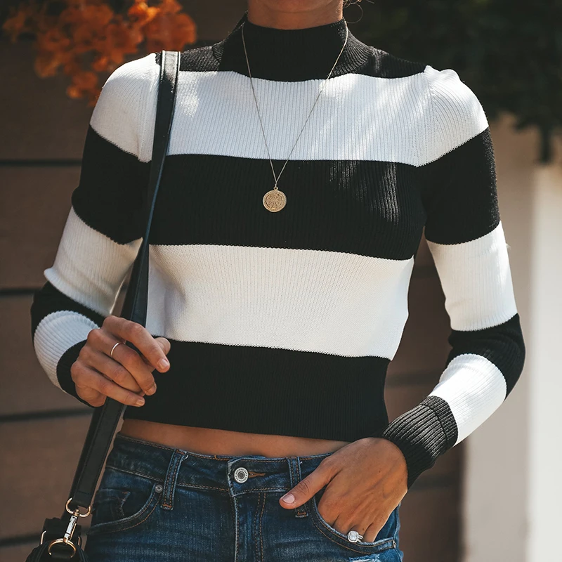 

New autumn winter women sweater fashion O-neck backless pullovers flexible temperament commute warm thickness loose outwear