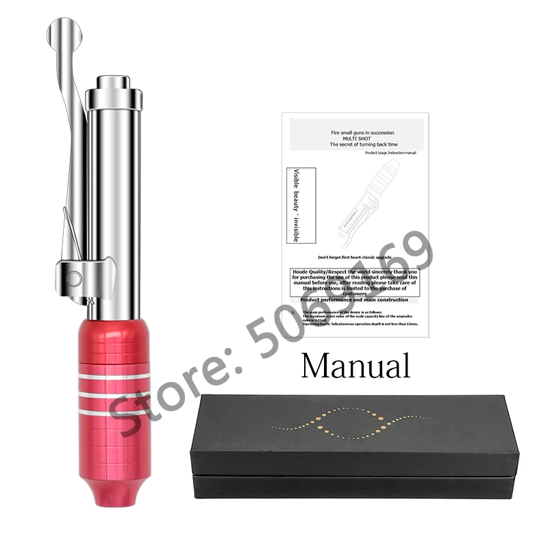 Red pen kit 1 Ручка с гиалуроновой кислотой высокого давления для снятия морщин, наполнение губ, пистолет с гиалуроном, распылитель, гиалуроническая ручка, машина для литья под давлением - Номер модели: Red pen kit 1